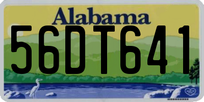 AL license plate 56DT641