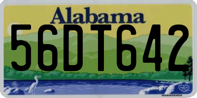 AL license plate 56DT642