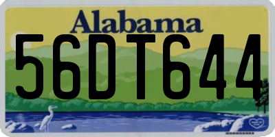 AL license plate 56DT644
