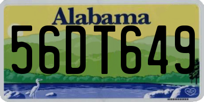 AL license plate 56DT649