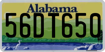 AL license plate 56DT650
