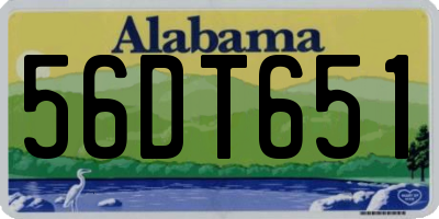 AL license plate 56DT651