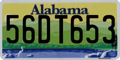 AL license plate 56DT653