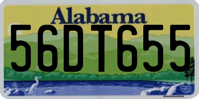 AL license plate 56DT655