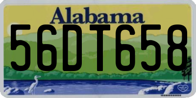 AL license plate 56DT658
