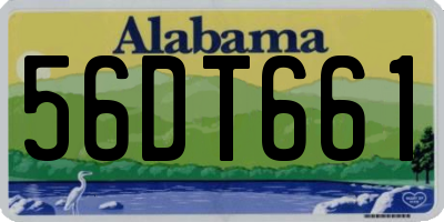 AL license plate 56DT661
