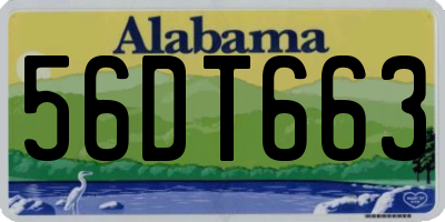 AL license plate 56DT663