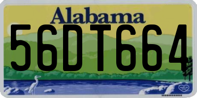 AL license plate 56DT664