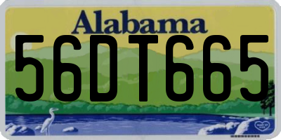AL license plate 56DT665