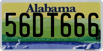 AL license plate 56DT666