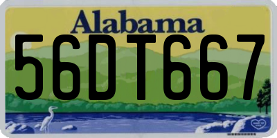 AL license plate 56DT667