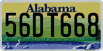 AL license plate 56DT668