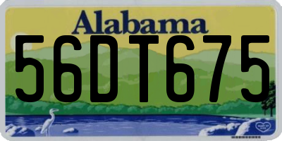 AL license plate 56DT675