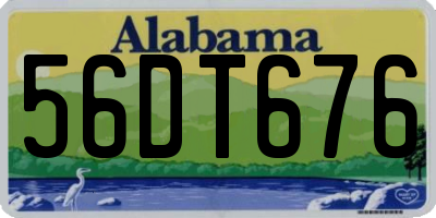 AL license plate 56DT676