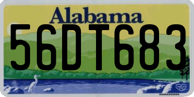 AL license plate 56DT683