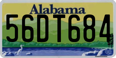 AL license plate 56DT684