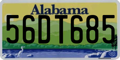 AL license plate 56DT685