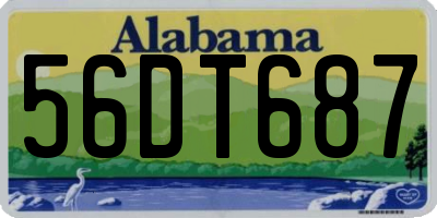 AL license plate 56DT687