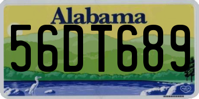 AL license plate 56DT689