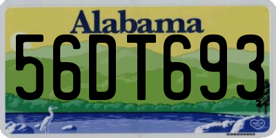 AL license plate 56DT693