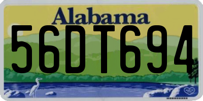 AL license plate 56DT694