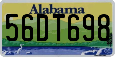 AL license plate 56DT698
