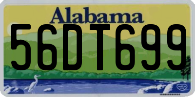 AL license plate 56DT699