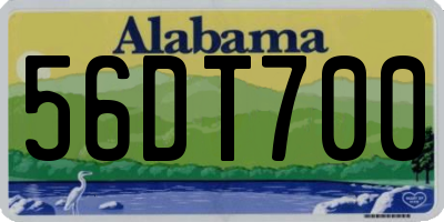 AL license plate 56DT700
