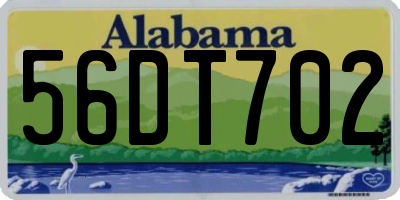 AL license plate 56DT702
