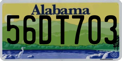 AL license plate 56DT703