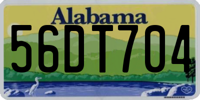 AL license plate 56DT704