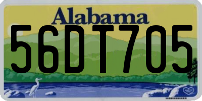 AL license plate 56DT705