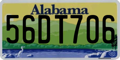 AL license plate 56DT706