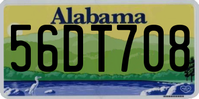 AL license plate 56DT708