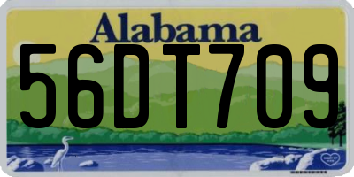 AL license plate 56DT709