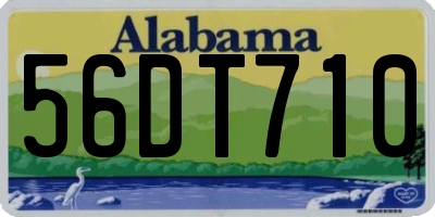 AL license plate 56DT710
