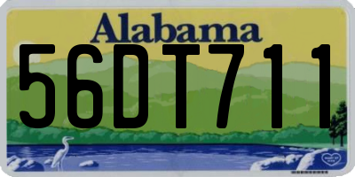 AL license plate 56DT711
