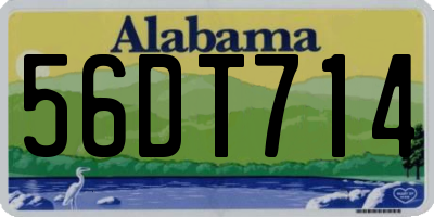 AL license plate 56DT714