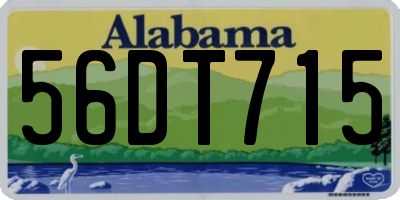 AL license plate 56DT715