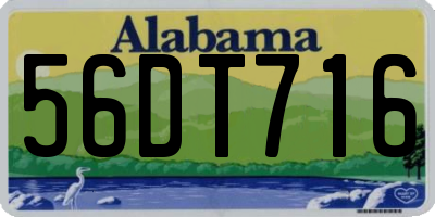 AL license plate 56DT716