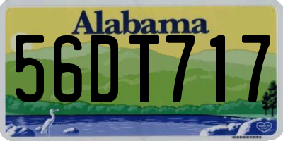 AL license plate 56DT717
