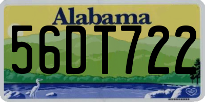 AL license plate 56DT722