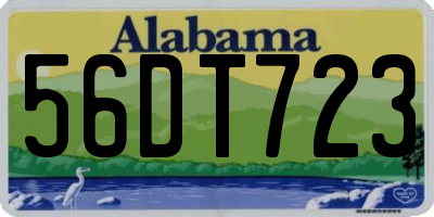 AL license plate 56DT723