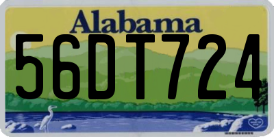 AL license plate 56DT724