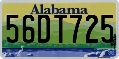 AL license plate 56DT725