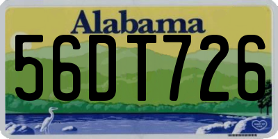 AL license plate 56DT726