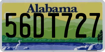AL license plate 56DT727