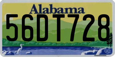 AL license plate 56DT728