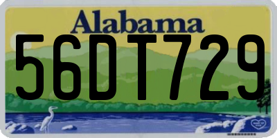 AL license plate 56DT729