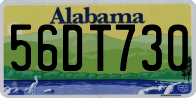 AL license plate 56DT730